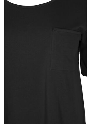 Bluzka z pólrekawem, Black, Packshot image number 2