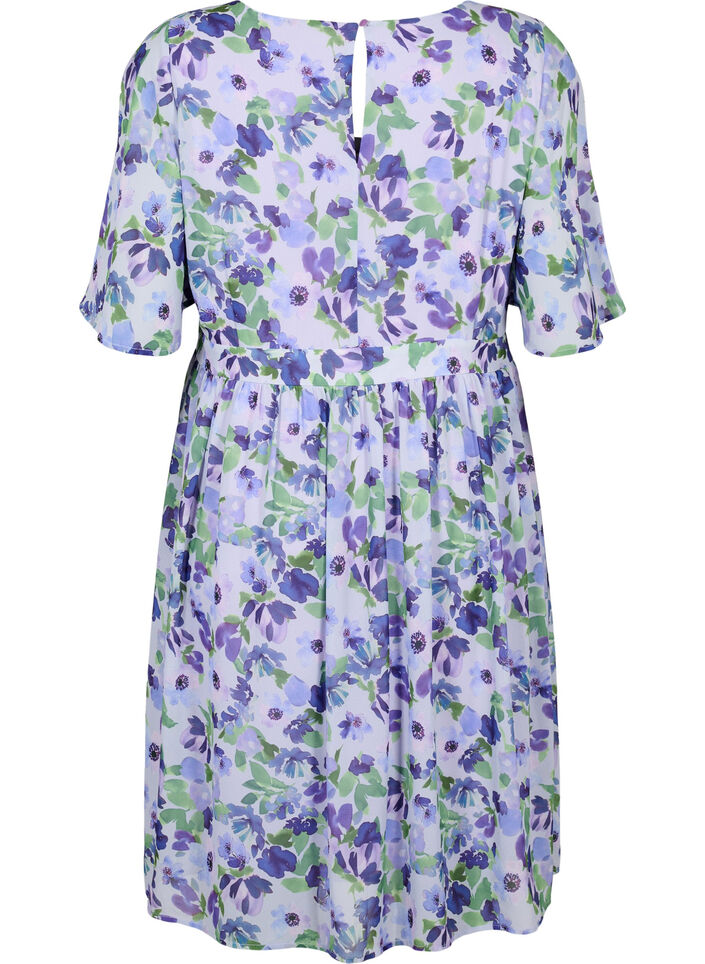 Kwiecista sukienka z krótkim rekawem, Xenon B. Flower AOP, Packshot image number 1