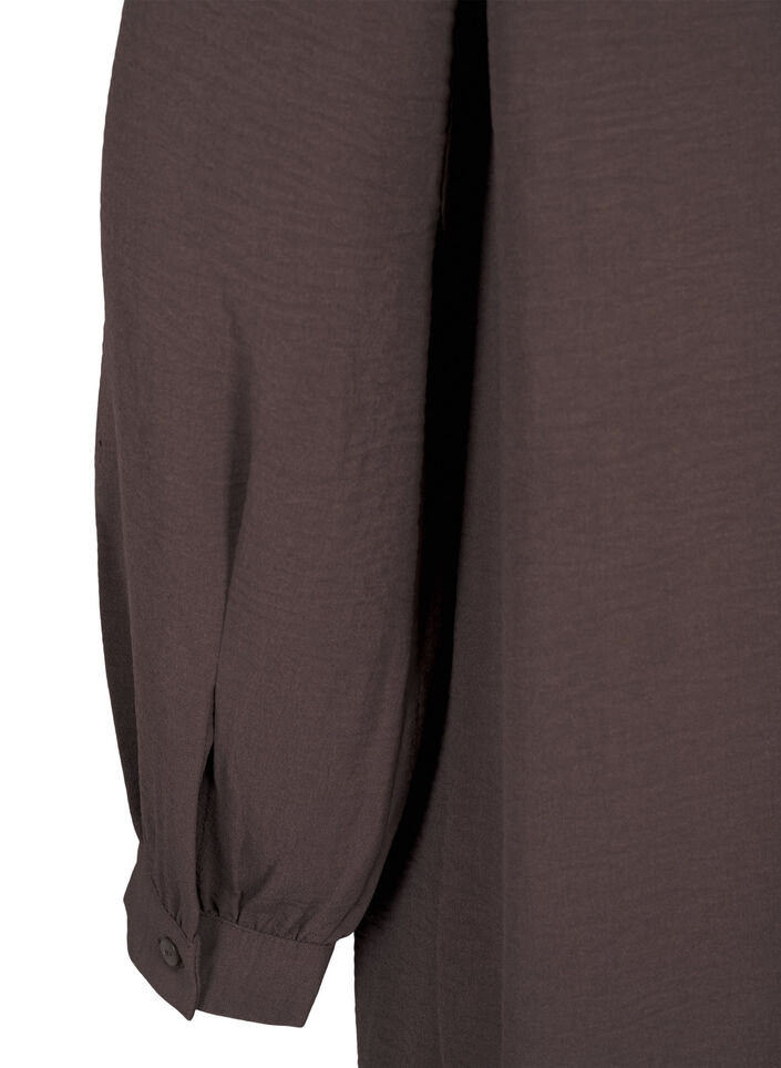 Sukienka z dlugimi rekawami i zabotem, Chocolate Martini, Packshot image number 3