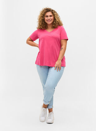 Koszulka typu basic, Fandango Pink, Model image number 2
