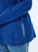 Dzianinowy sweter ze skosnym wzorem i raglanowymi rekawami, Niebieskie, Model image number 3