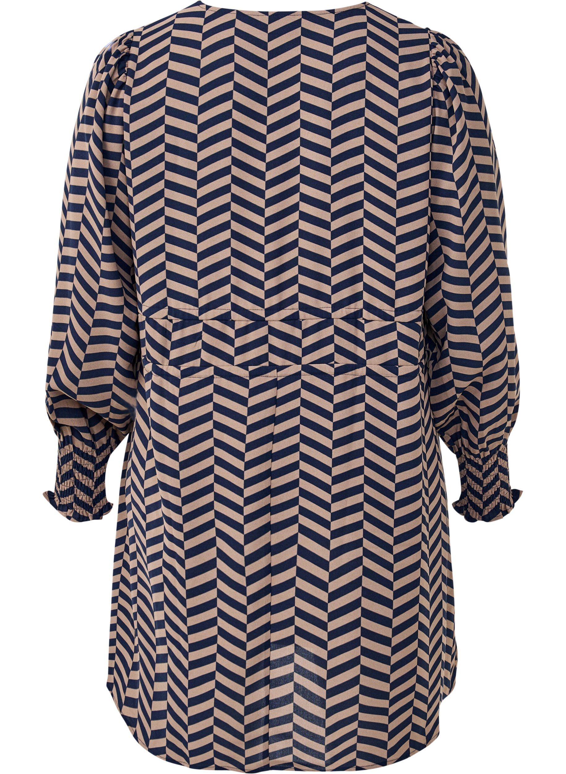 Zizzi Sukienka z wiazanymi paskami w talii, Niebieskie, Packshot image number 1