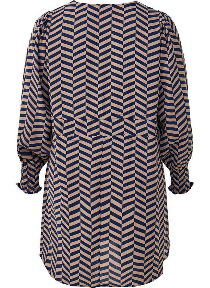 Sukienka z wiazanymi paskami w talii, Niebieskie, Packshot image number 1