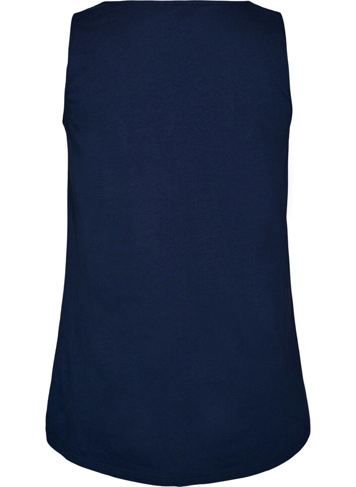 Bawelniany top o&nbsp;rozszerzanym fasonie, Niebieskie, Packshot image number 1