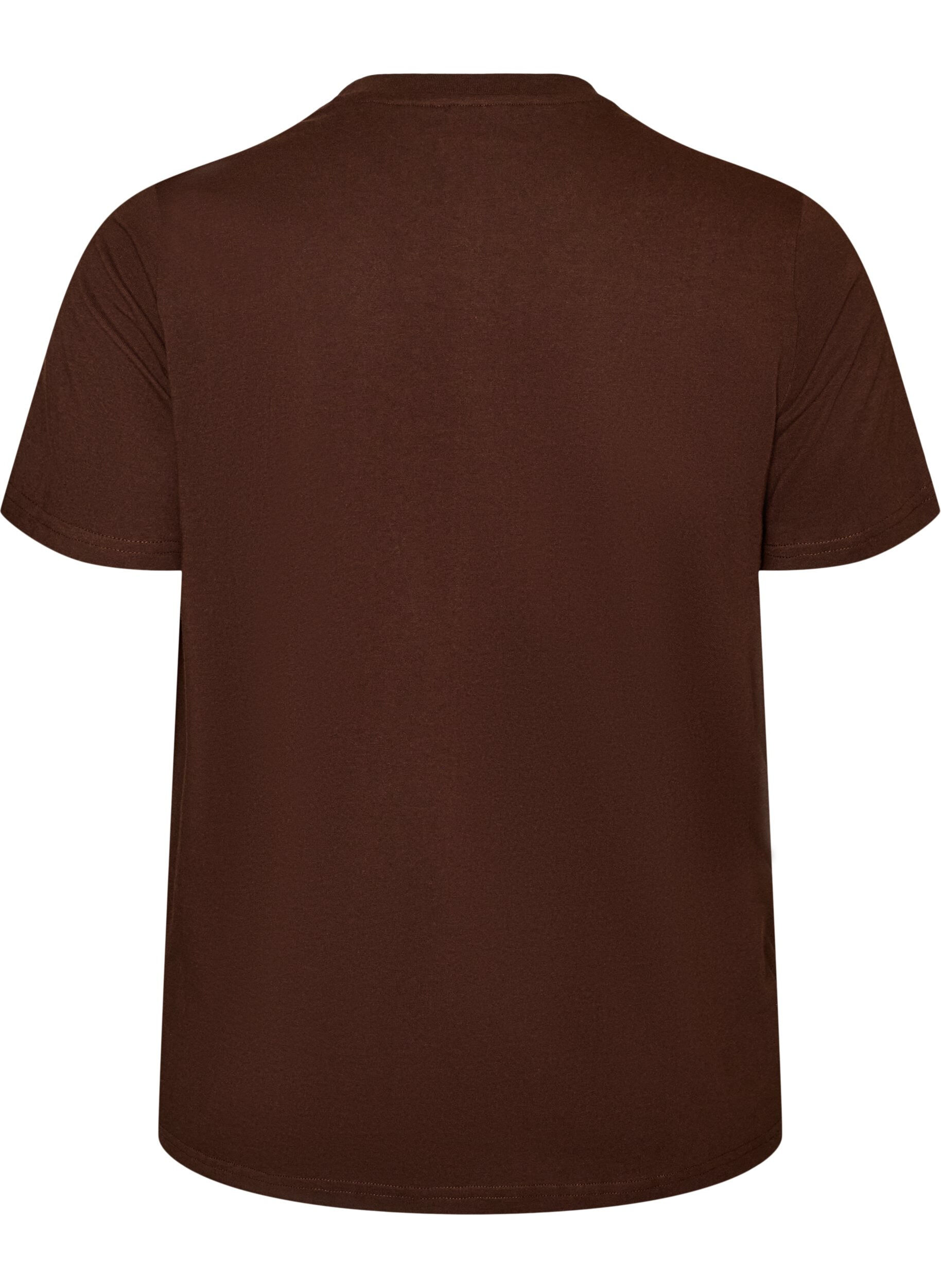 ZizziT-shirt z bawelny organicznej z nadrukiem, Brązowy, Packshot image number 1
