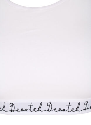 Bawelniany biustonosz z regulowanymi ramiaczkami, Bright White, Packshot image number 2