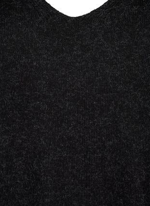 Dzianinowa sukienka z rozcieciem, Dark Grey Melange, Packshot image number 2