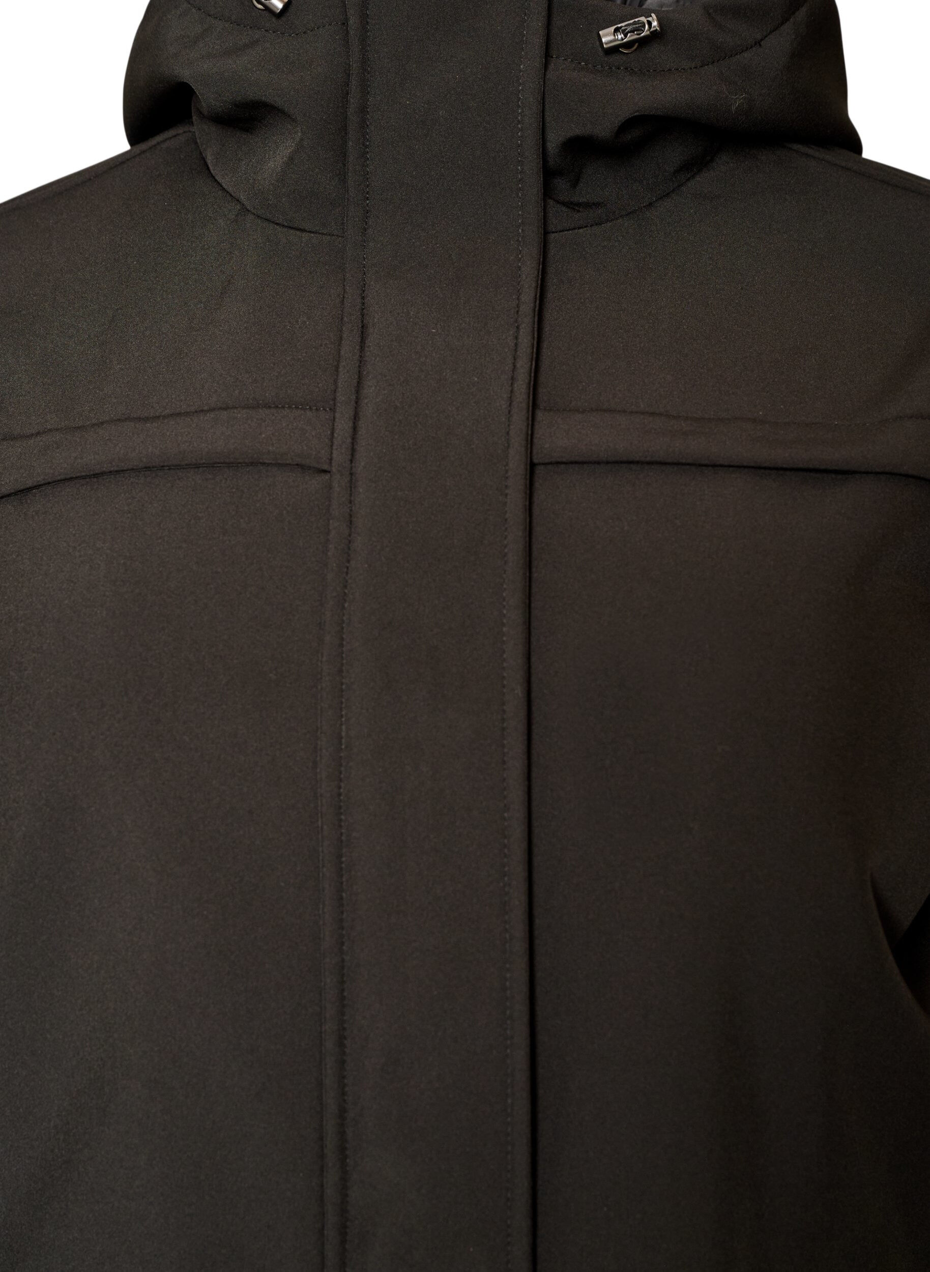 ZizziHydrofobowa kurtka softshell z pikowana podszewka, Czarne, Packshot image number 2