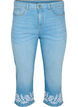 Amy knickers z wysokim stanem i haftem, Light blue denim, Packshot image number 0