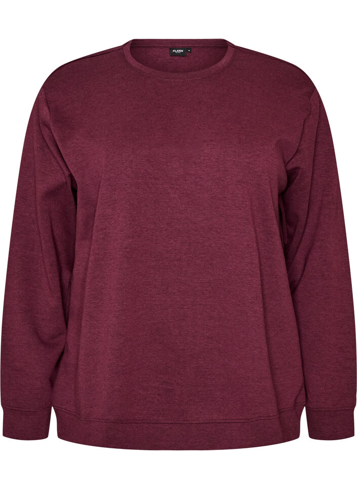 Bluza z okraglym dekoltem, Czerwony, Packshot image number 0