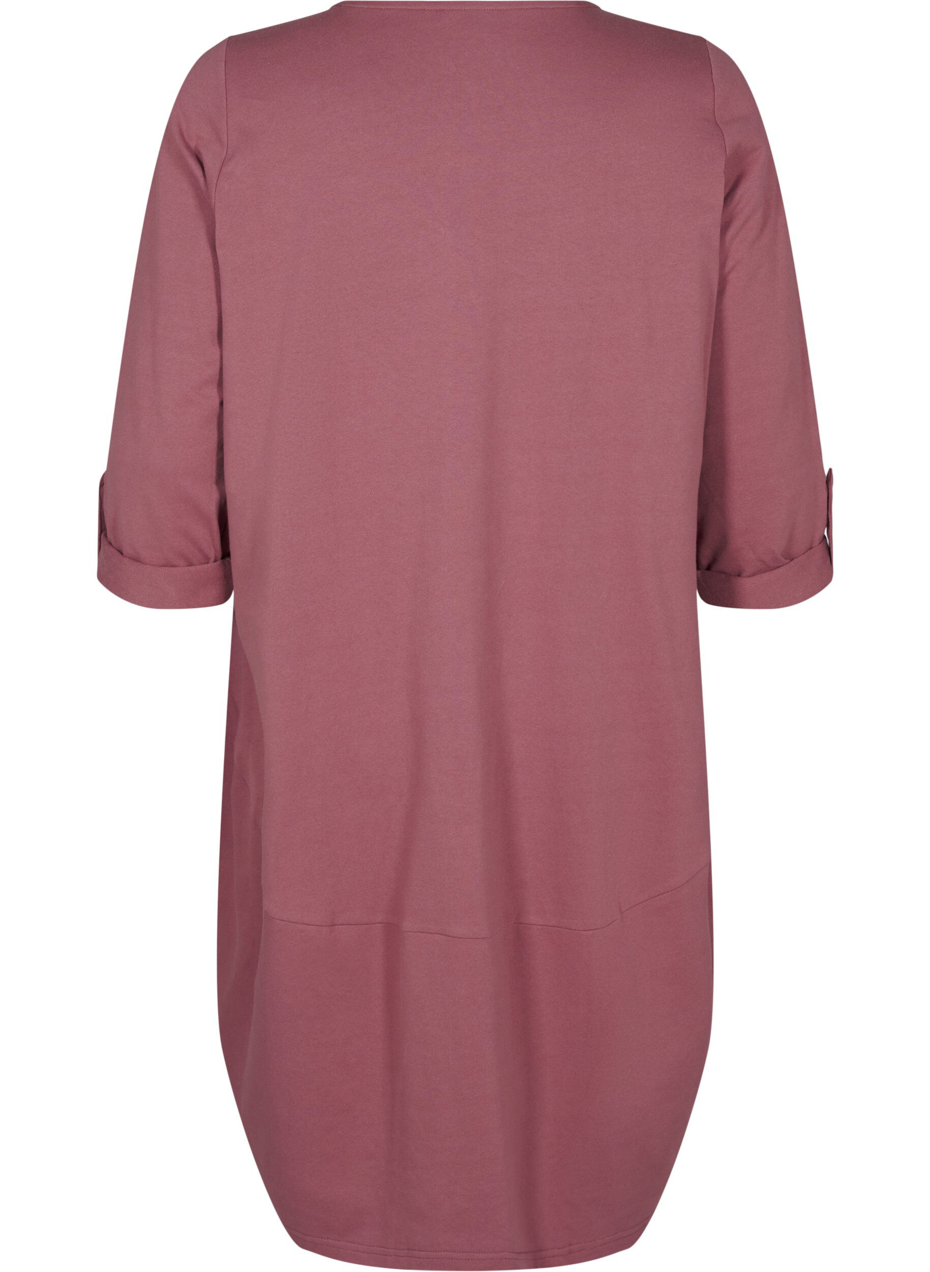 Zizzi Bawelniana sukienka balonowa z kieszeniami, R&oacute;żowy, Packshot image number 1