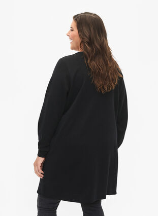 Swiateczna sukienka dresowa, Black HO HO HO, Model image number 1