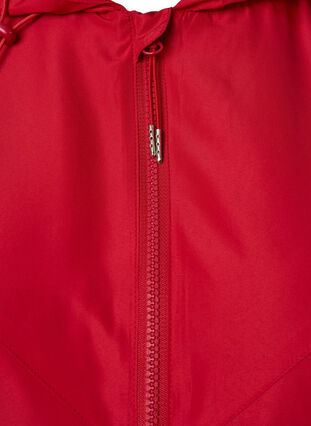 Krótka kurtka z kapturem i regulowanym dolem, Tango Red, Packshot image number 2