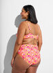 Wzorzyste doly bikini z wysokim stanem, Pomarańczowy, Model image number 1