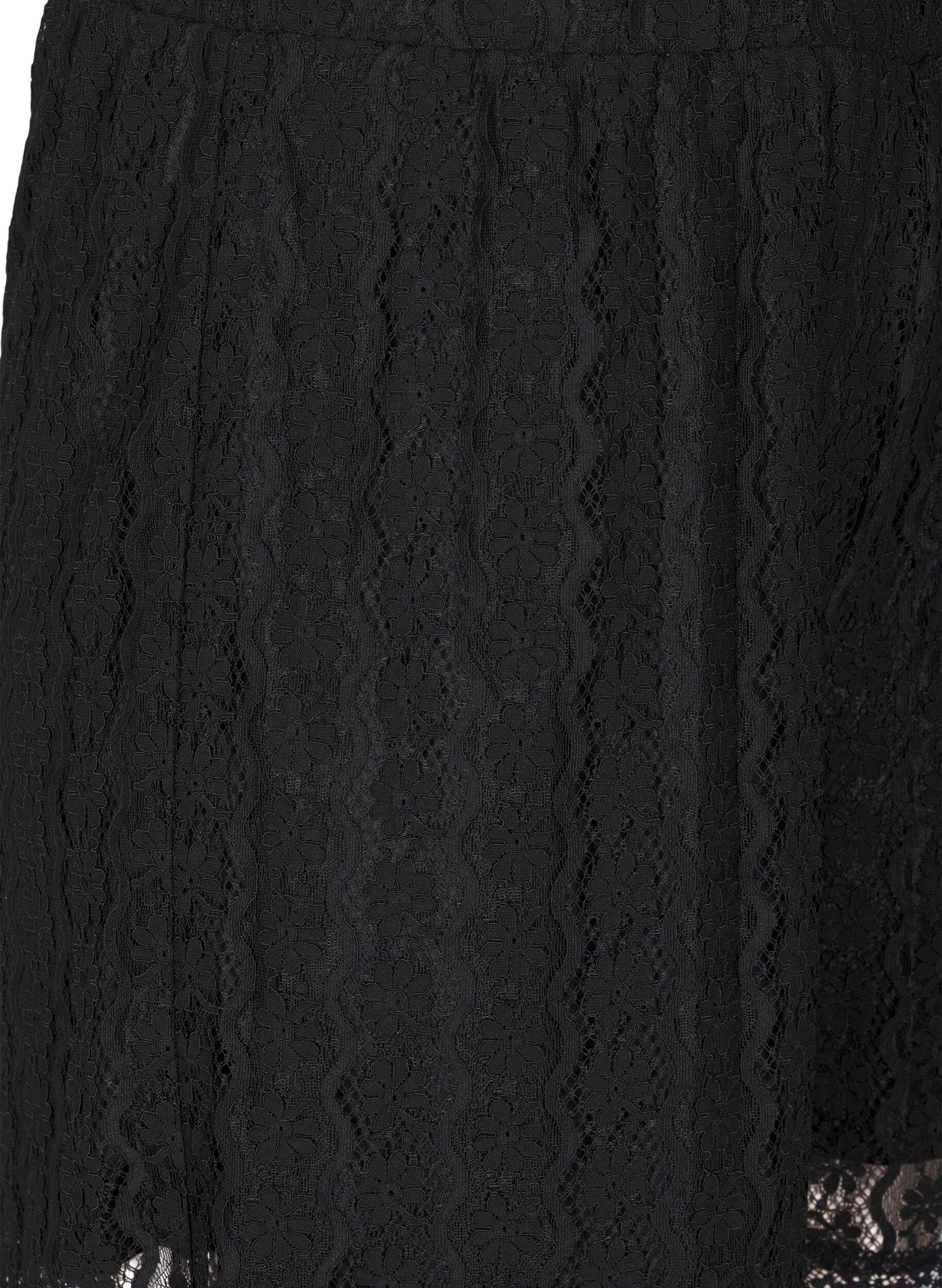 Zizzi Koronkowe szorty z wysokim stanem, Czarne, Packshot image number 2