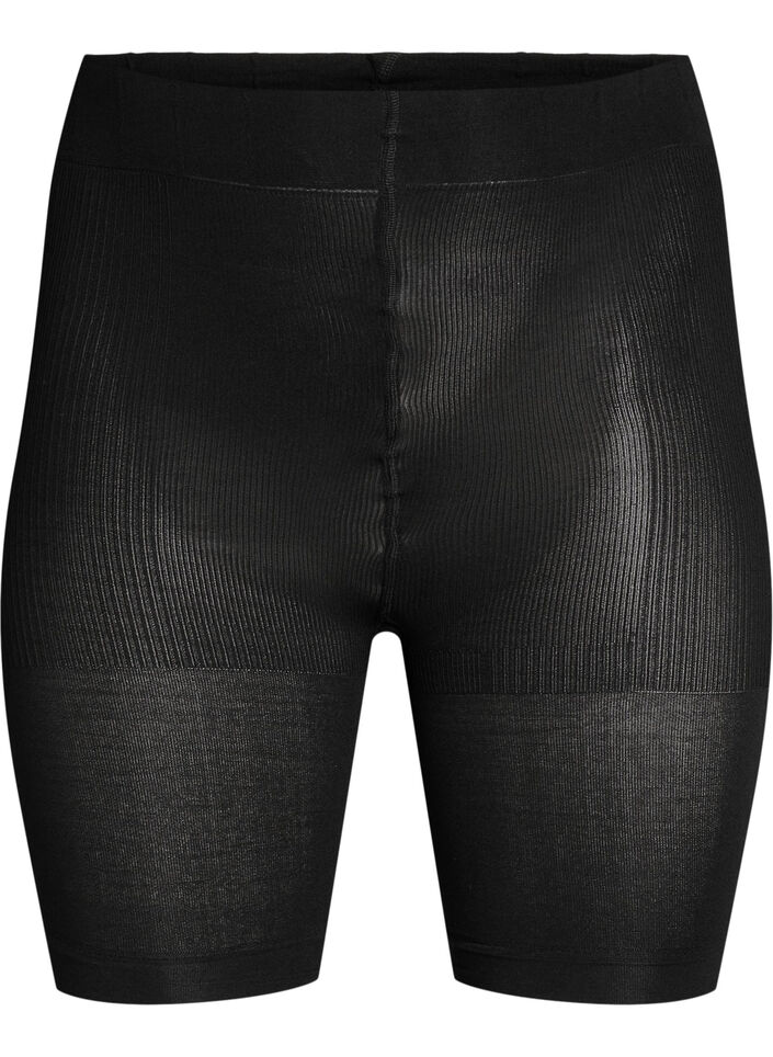 Szorty push-up 2-pack o gestosci 60 denier&oacute;w z efektem modelujacym, Czarne, Packshot image number 0