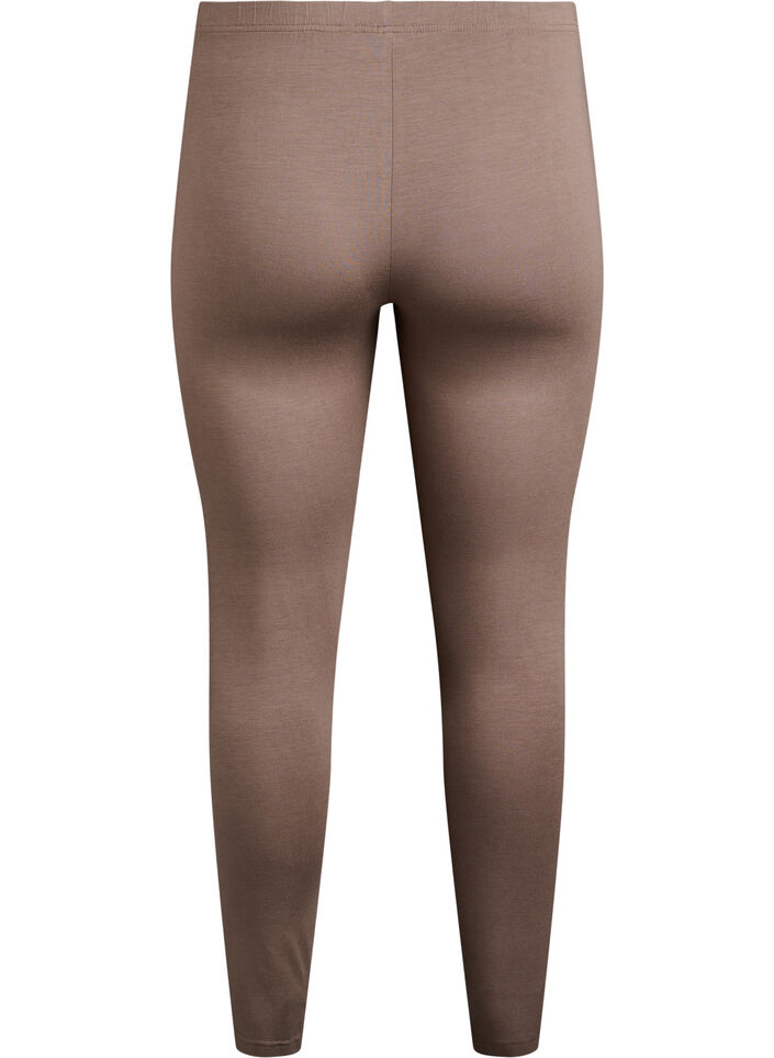 Legginsy basic z wiskozy, Brązowy, Packshot image number 1