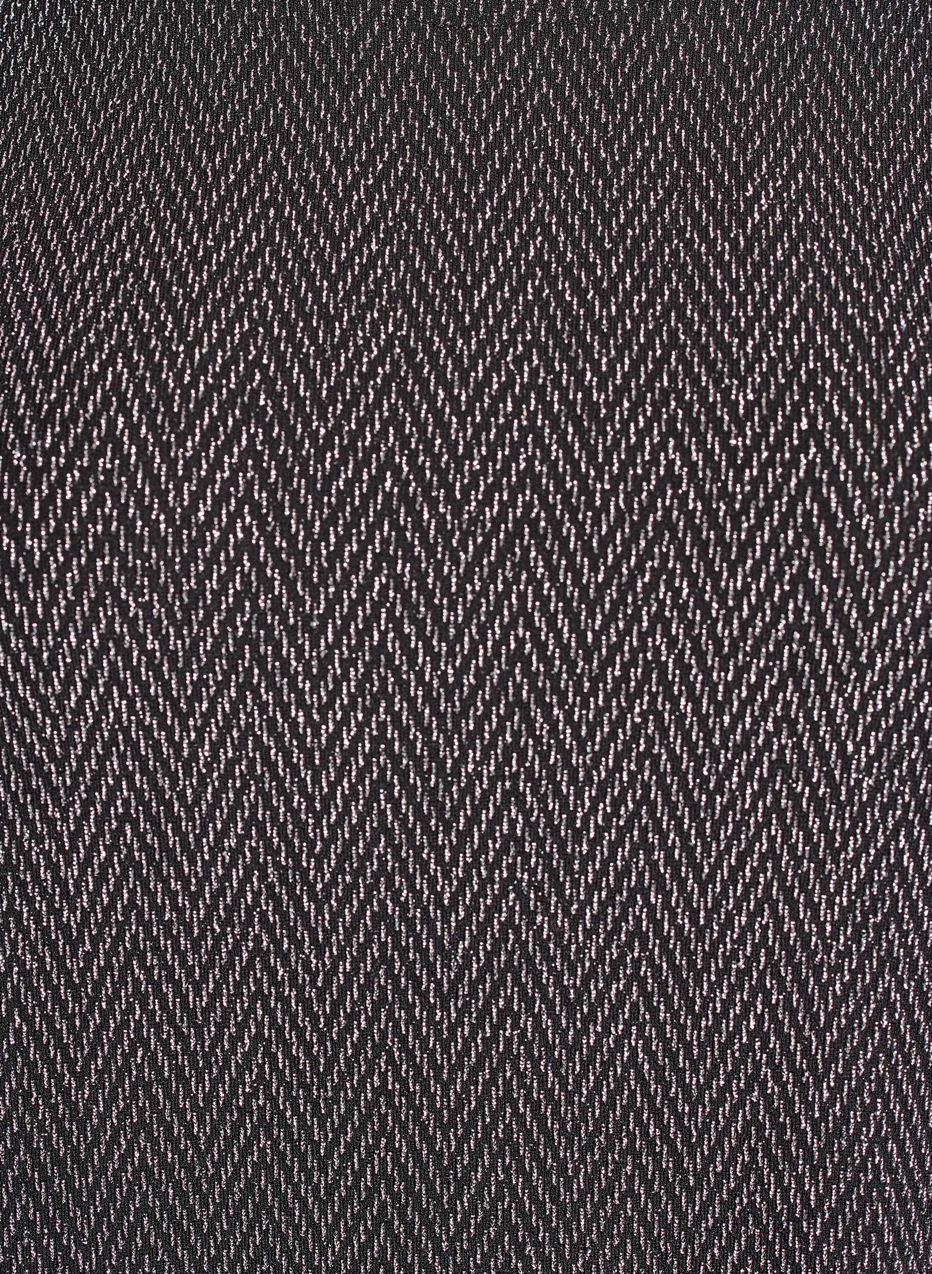 Zizzi Bluzka z blyszczacym wzorem i rekawami 3/4, Czarne, Packshot image number 2