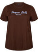 T-shirt z bawelny organicznej z nadrukiem, Brązowy, Packshot image number 0