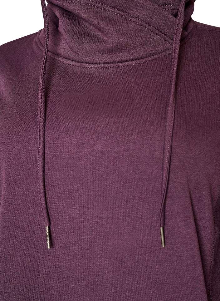 Bluza z wysokim kolnierzem i kieszeniami, Fioletowy, Packshot image number 2
