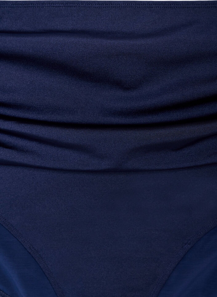 Bikini briefs with draping and high waist, Blue, Packshot image number 2