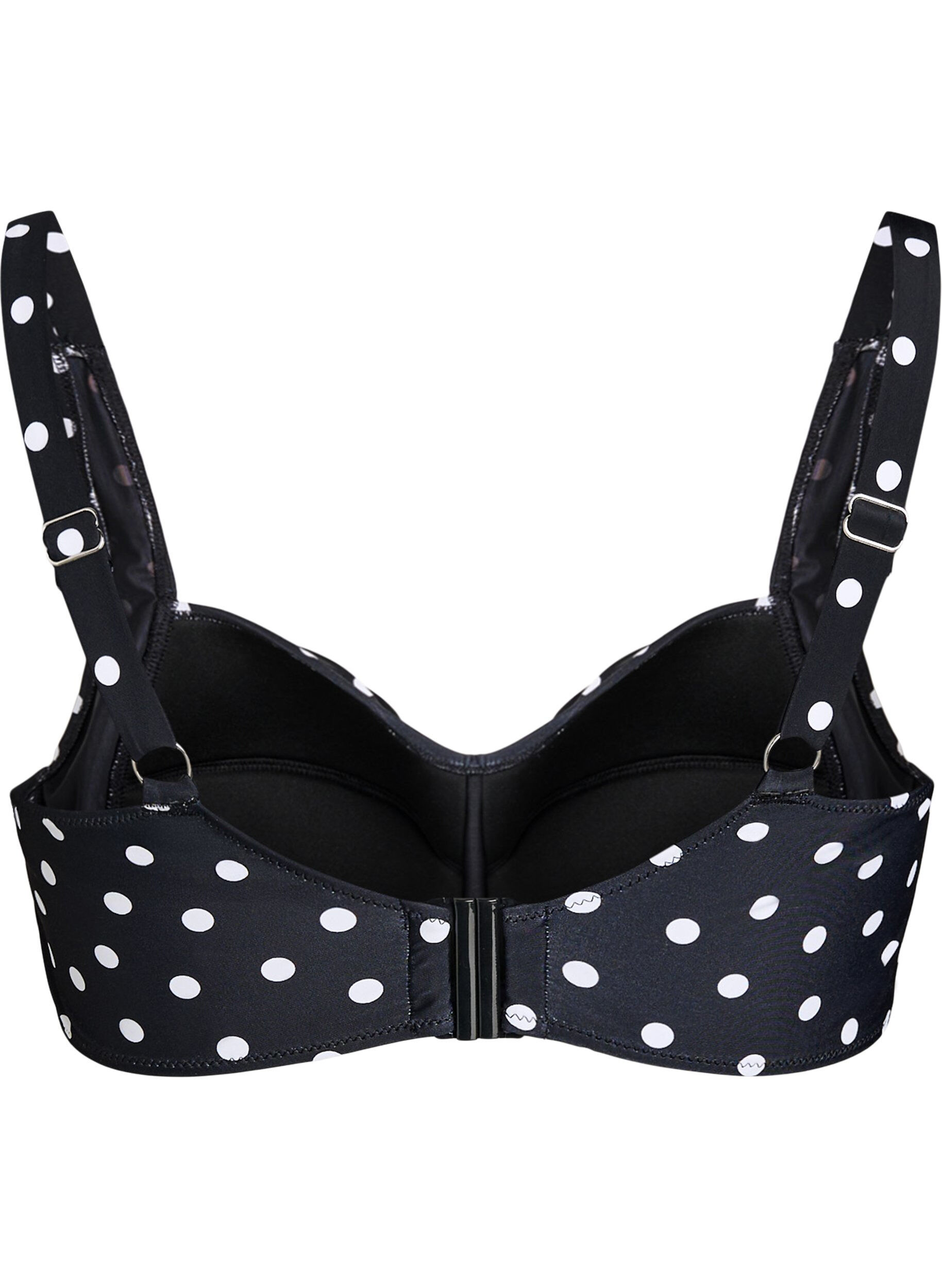 Zizzi Bikinikowy top z wysci&oacute;lka i nadrukiem, Czarne, Packshot image number 1