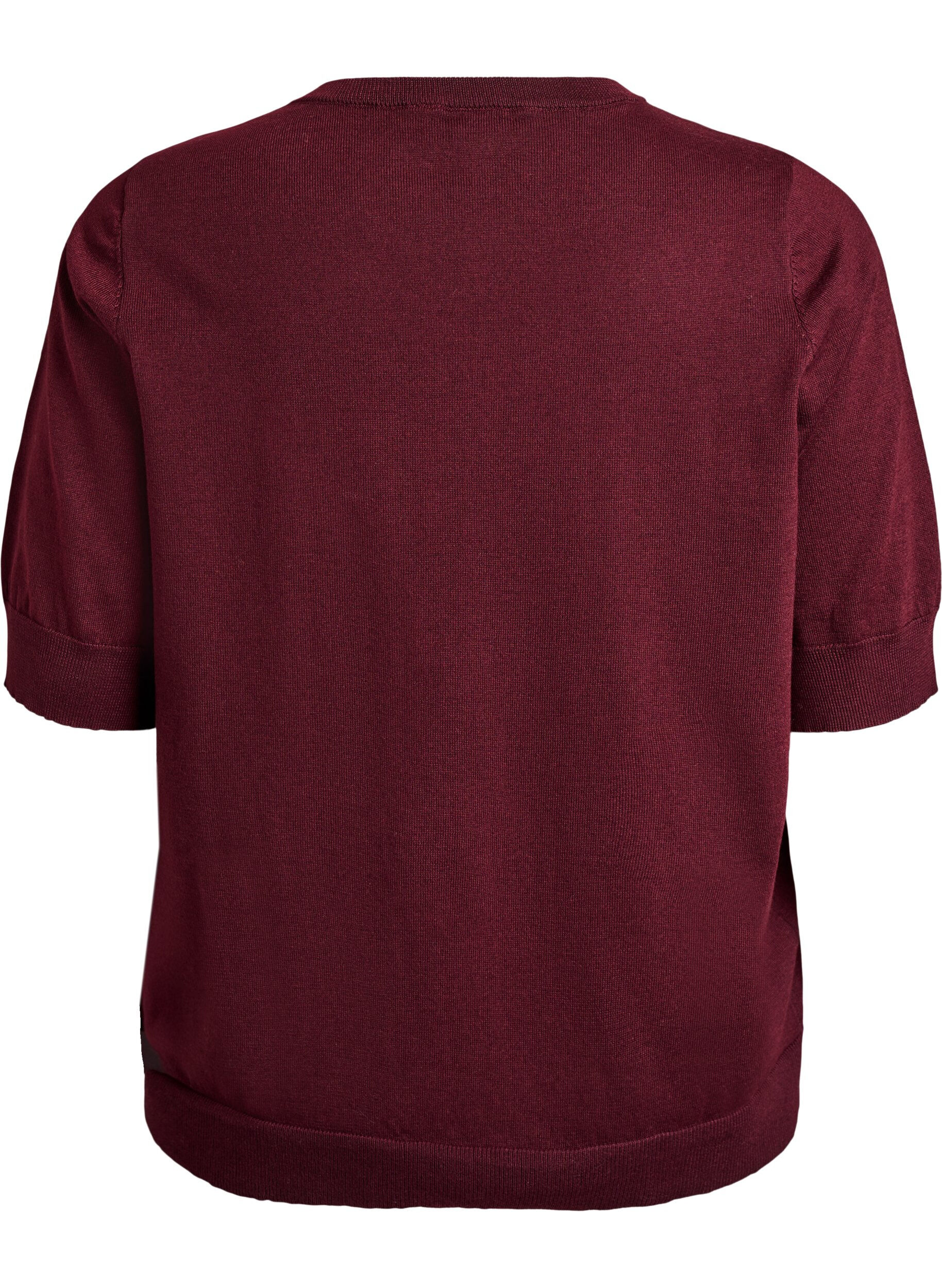 Zizzi FLASH - Cienko dzianinowa bluzka z kr&oacute;tkimi rekawami, Czerwony, Packshot image number 1