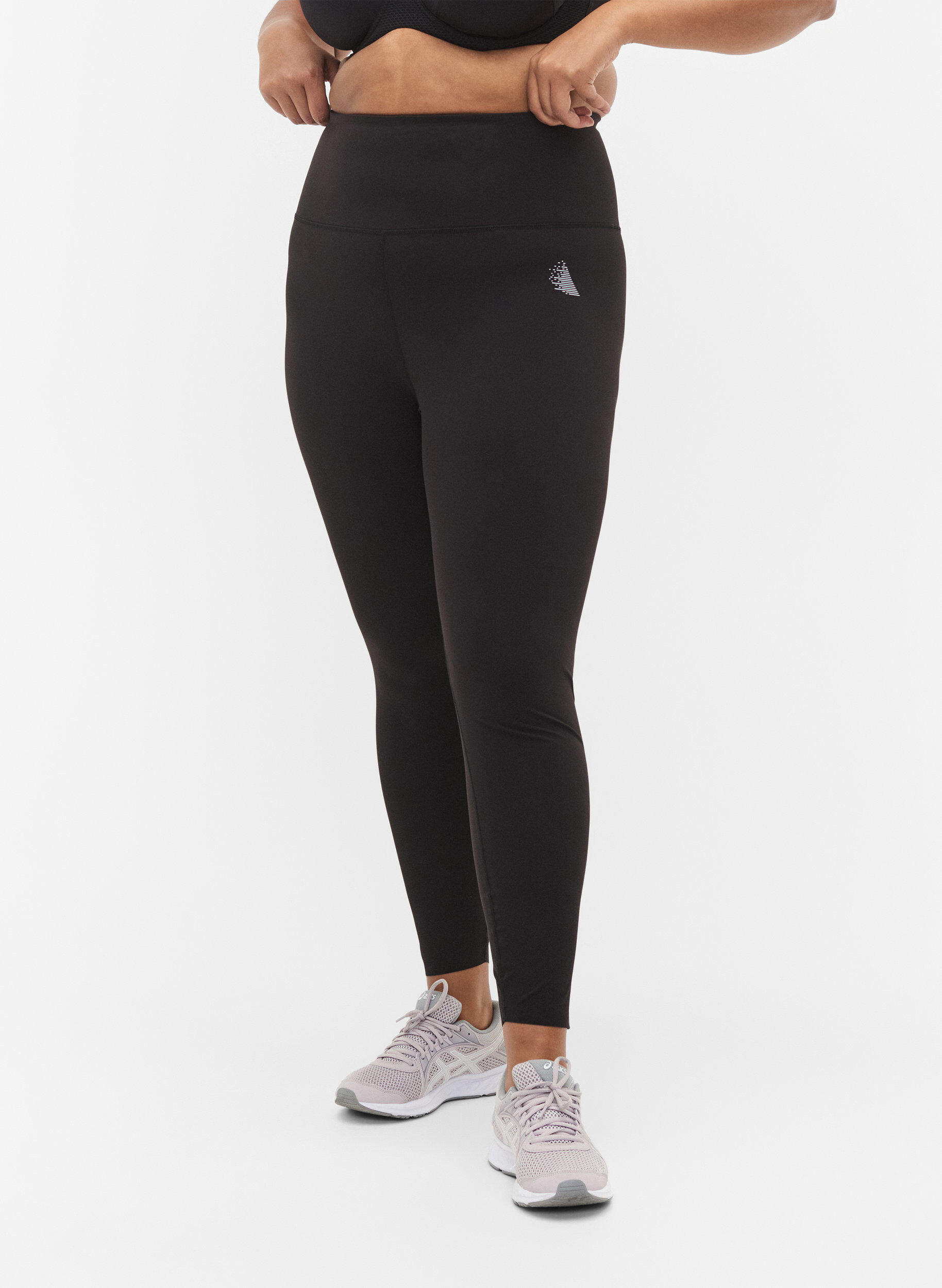 Zizzi CORE, SUPER TENSION TIGHTS &ndash; Legginsy z kieszenia wewnetrzna, Czarne, Model image number 0