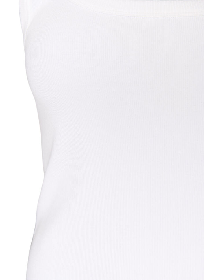 Koszulka na ramiaczkach z kwadratowym dekoltem, Biały, Packshot image number 2