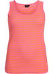 Tank top w paski o prazkowanej strukturze, Czerwony, Packshot image number 0